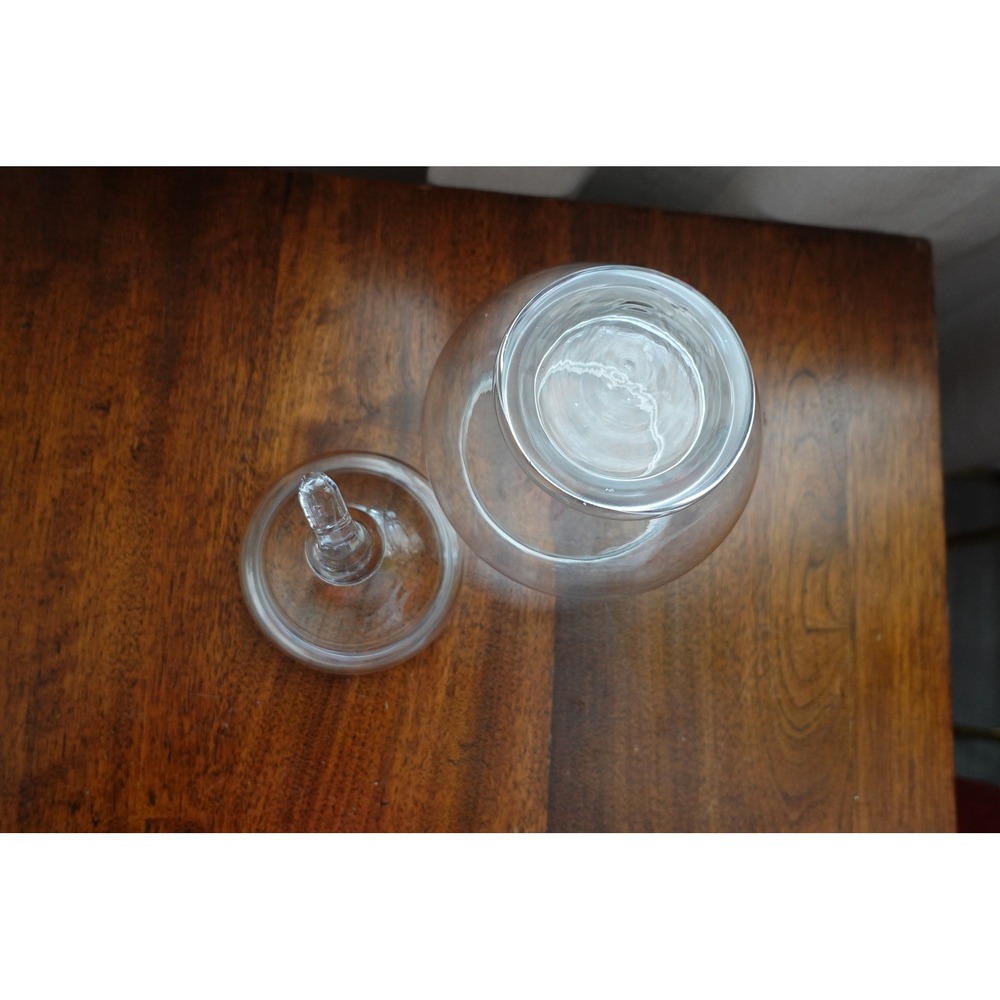 Vintage 8‎ inches clear glass apothecary jar with lid - Picture 4 of 9